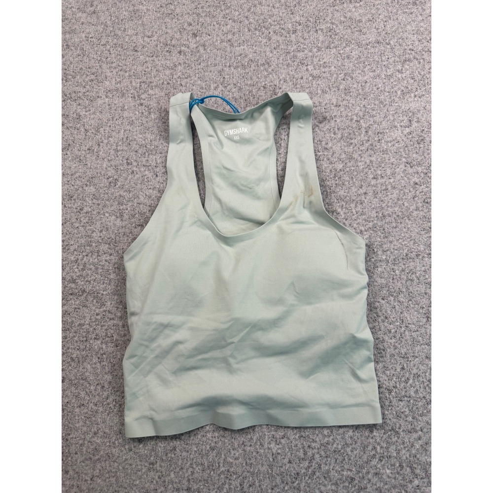 Gymshark Everywear Second Skin Tank Turquoise XXS B1C3H-UCVL-XXS-DT1 NWT Stained